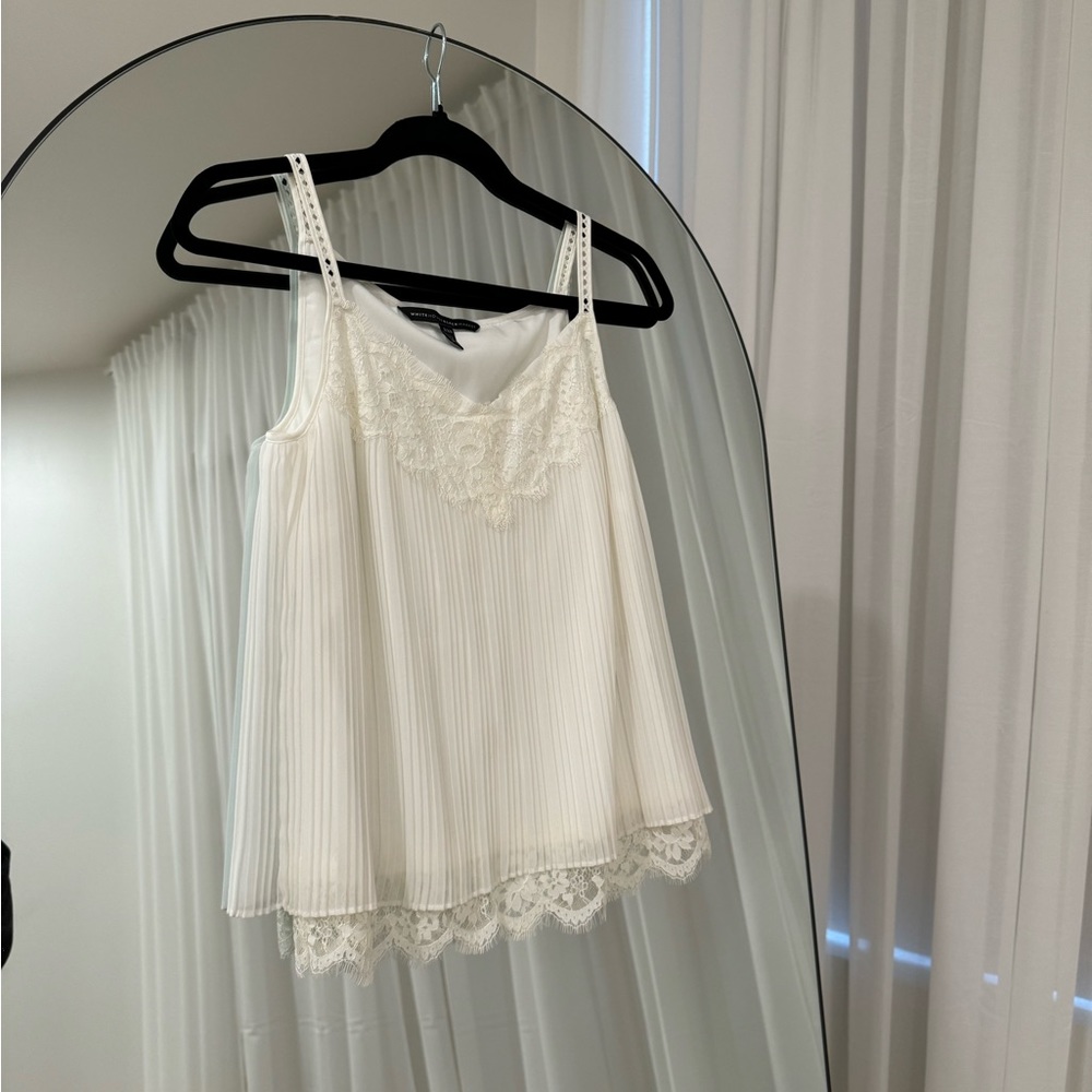 White House Black Market Mia Pleated Cami